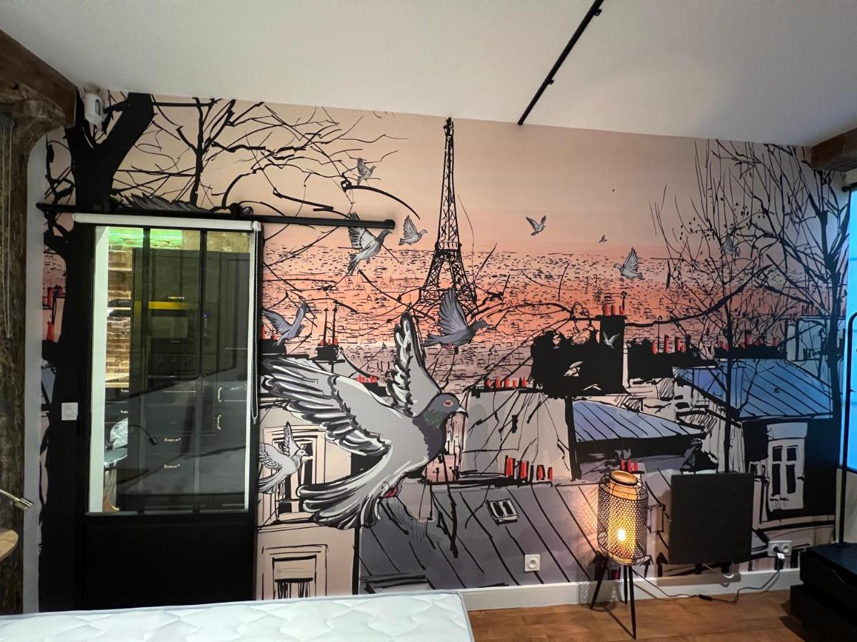 Good Vibes Luxurious Loft In Paris 11Th, With Ac & Table Football Apartman Kültér fotó